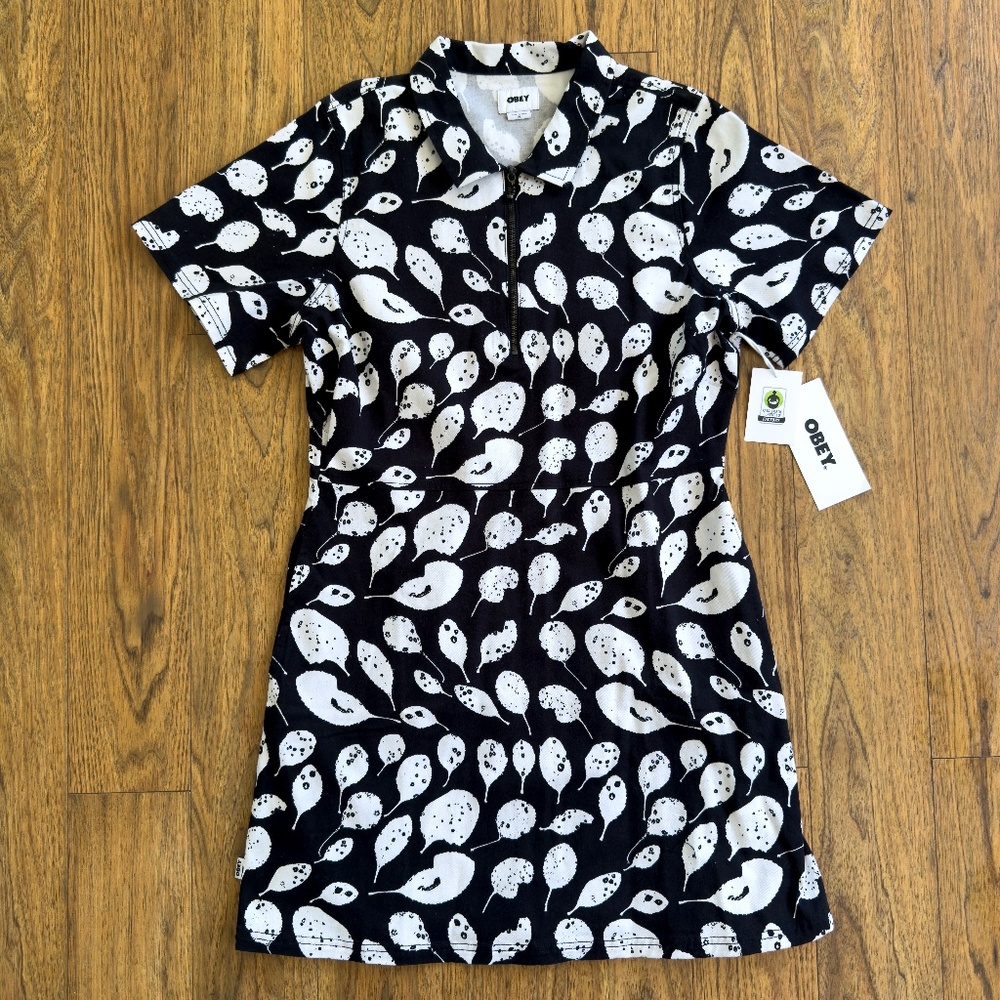 OBEY Black and White Dress - Size XL, Fits Like Large